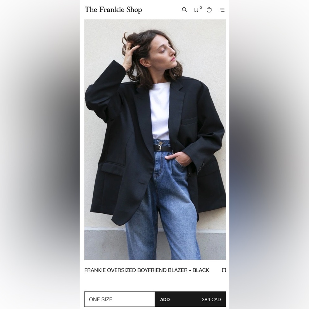 The Frankie Shop Oversized Boyfriend Blazer One Size